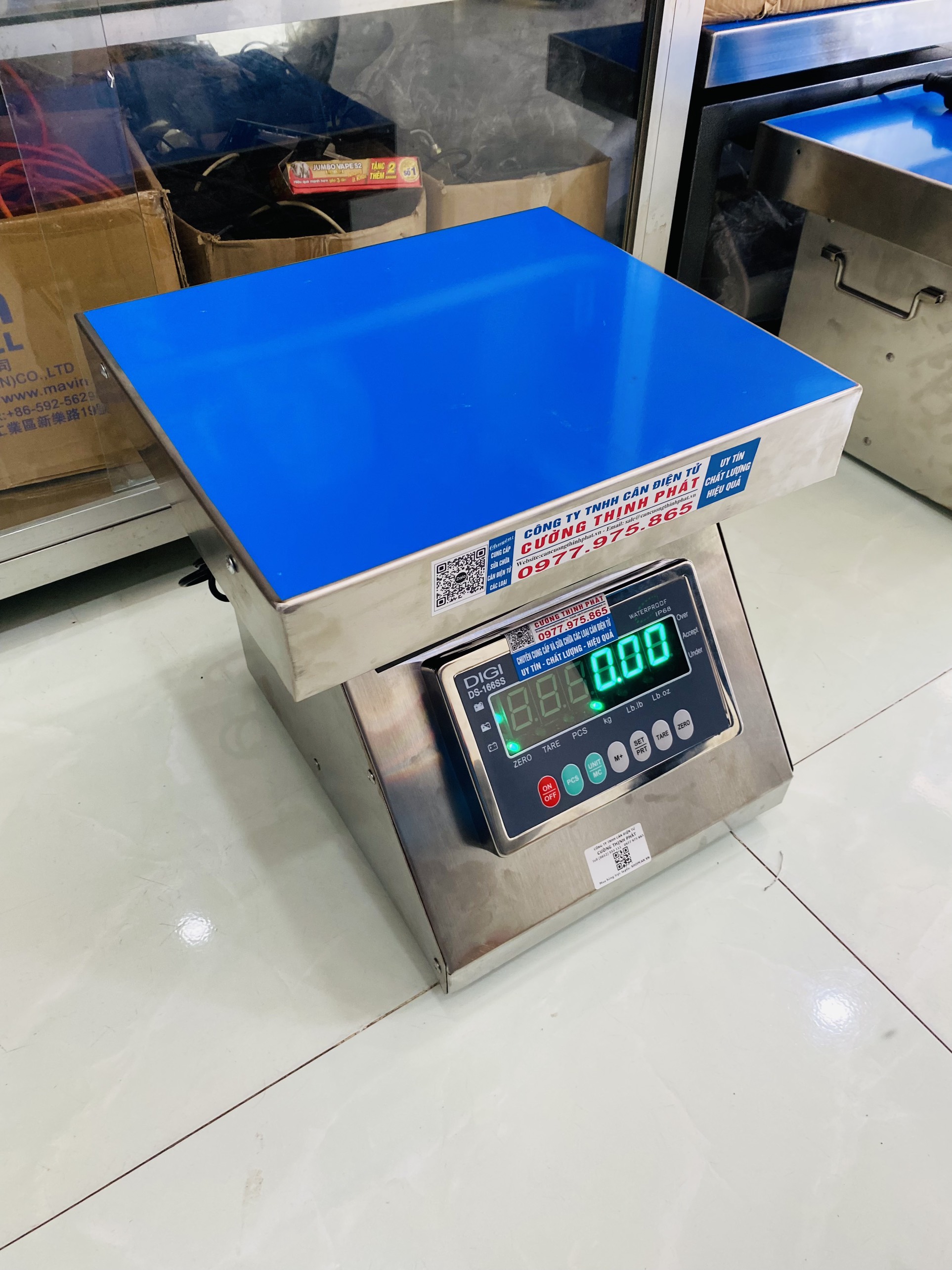 Cân ghế ngồi inox DIGI DS166 Mức cân 60kg độ đọc 0.02Kg