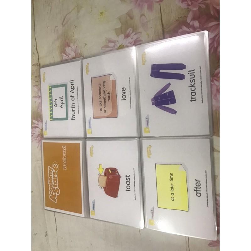 Flashcards Academy star 3- Thẻ ép plastics️giáo cụ đồ dùng dạy Tiếng Anh