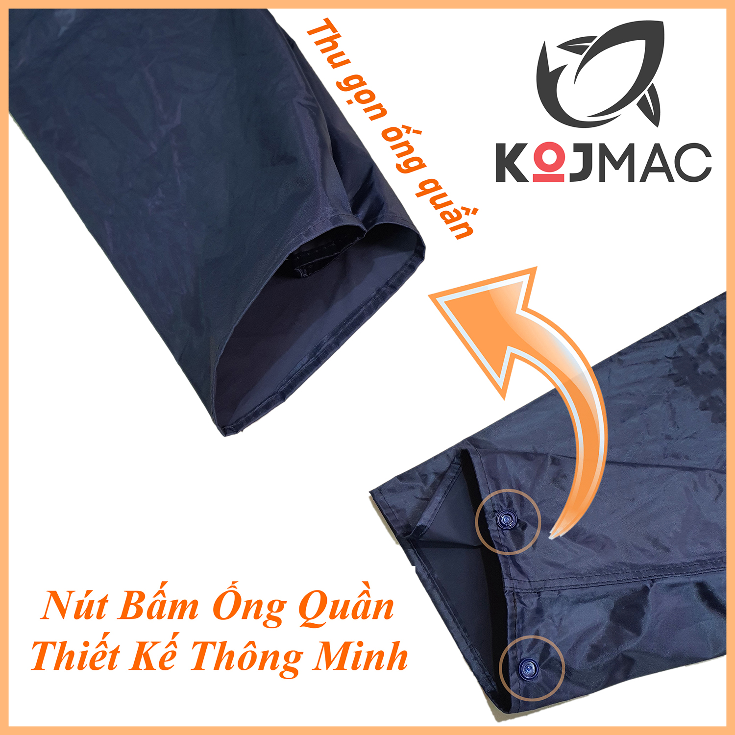 Bộ Quần Áo Mưa Cao Cấp KOJMAC Raincoat 1 Người Lớn ( Sỉ Có Túi Dây Khóa Kéo Vải Dù Dày Đi Xe Nam Nữ, aomua Có Túi )