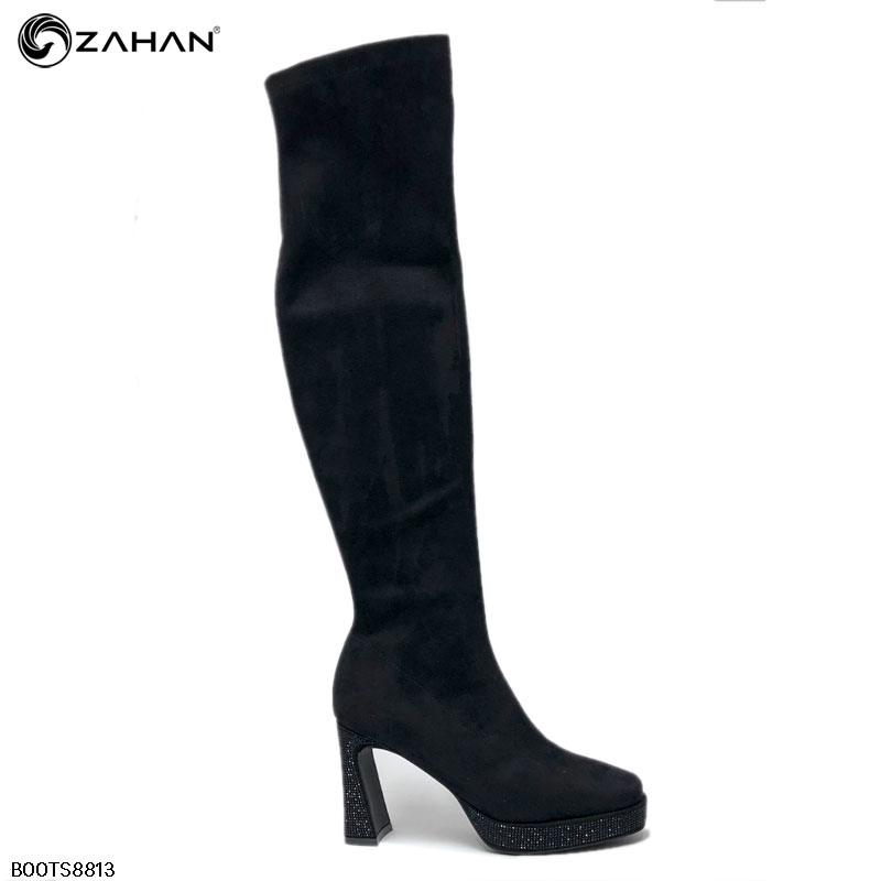 Boots nữ, mũi vuông, gót đá, đúp trước 9cm BOOTS8813