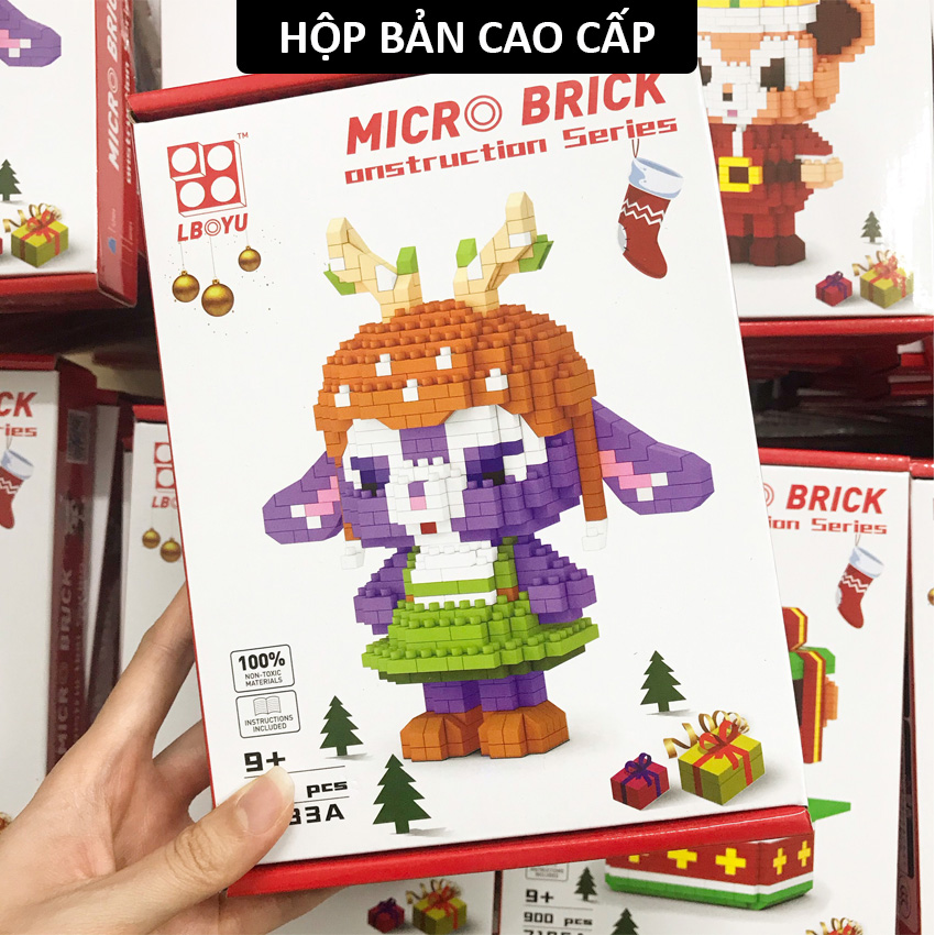 Đồ Chơi Lego 3D Nhân Vật Hoạt Hình Giáng Sinh Lắp Ráp Mô Hình Độc Đáo