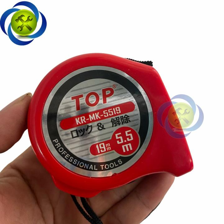 Thước cuộn 5.5m bảng 19mm TOP KR-MK-5519 in 2 mặt có 4 màu ngẫu nhiên