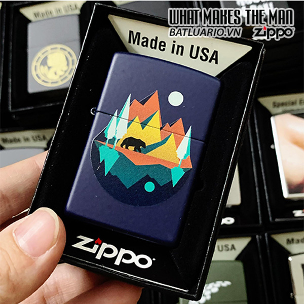 Bật Lửa Zippo 239 Bear And Mountains Design