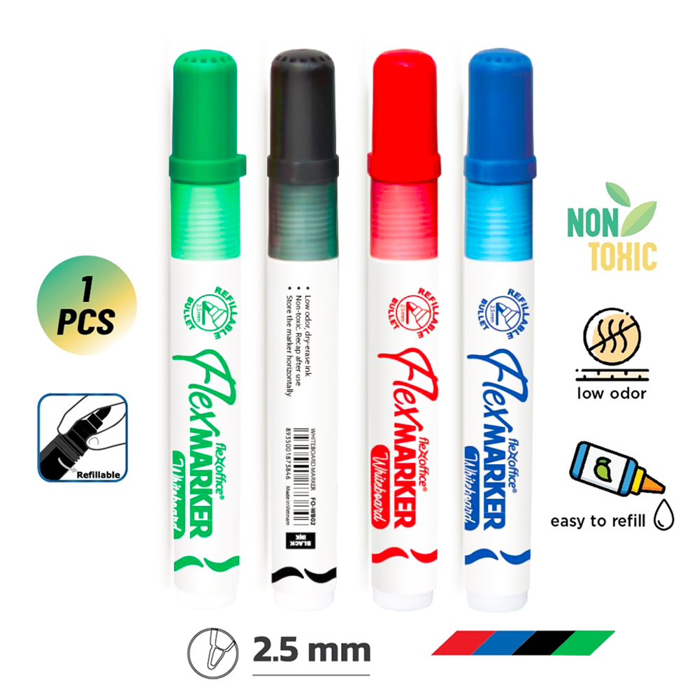Bút lông bảng Thiên Long Flexoffice FO-WB02/KH - Whiteboard Marker