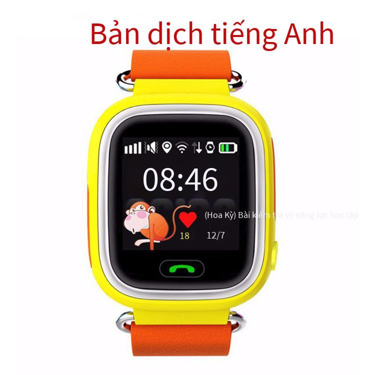 Phong cách mới nhất cung cấp Q50 Nga Tiếng Anh phiên bản hải ngoại Q90 cảm ứng GPS cho trẻ em Đồng hồ định vị đồng hồ điện thoại