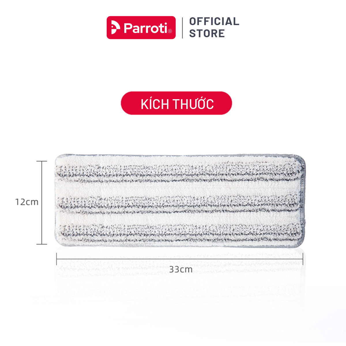 Combo 2 Miếng Lau Nhà Thế Hệ Mới Parroti Pro PAD2-PR01 - Kích Thước 33 x12 CM (Chỉ dùng được cho Bộ lau nhà Parroti Pro)