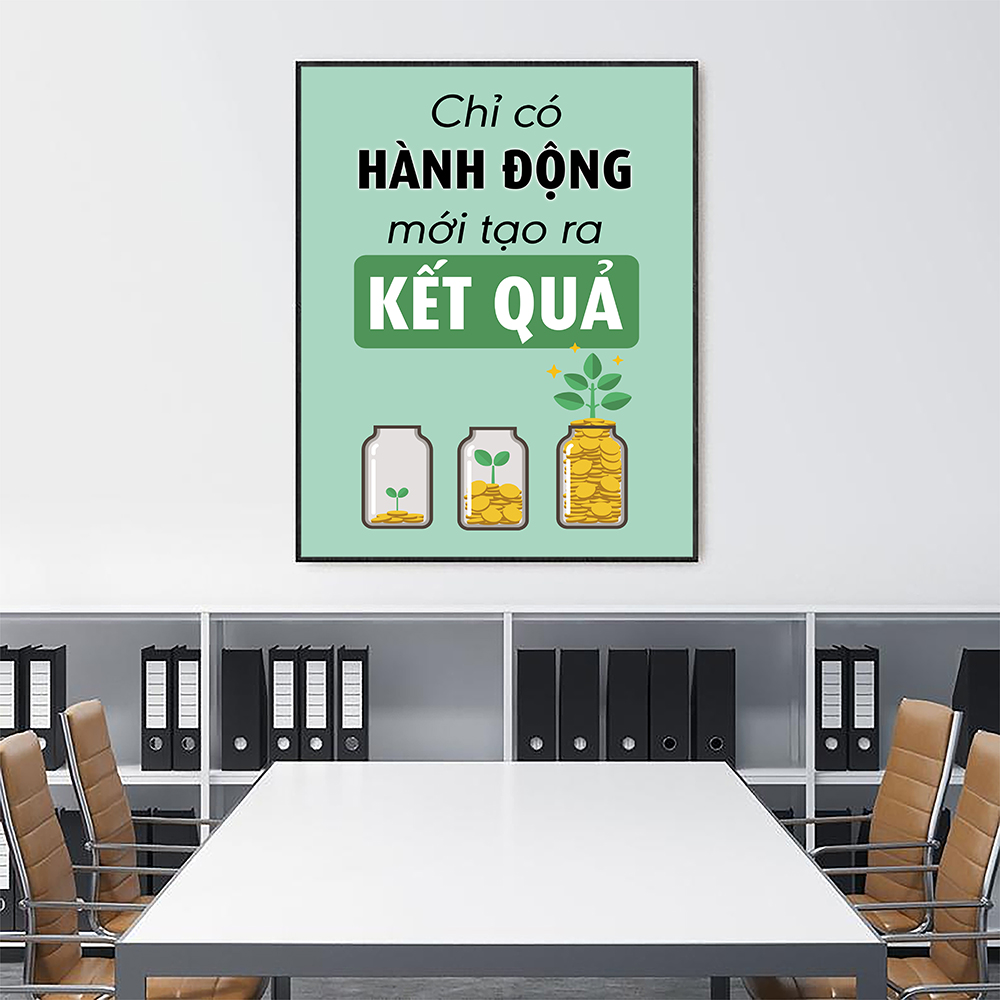 Tranh động lực Chỉ có hành động mới tạo ra kết quả-Model: AZ1-0499