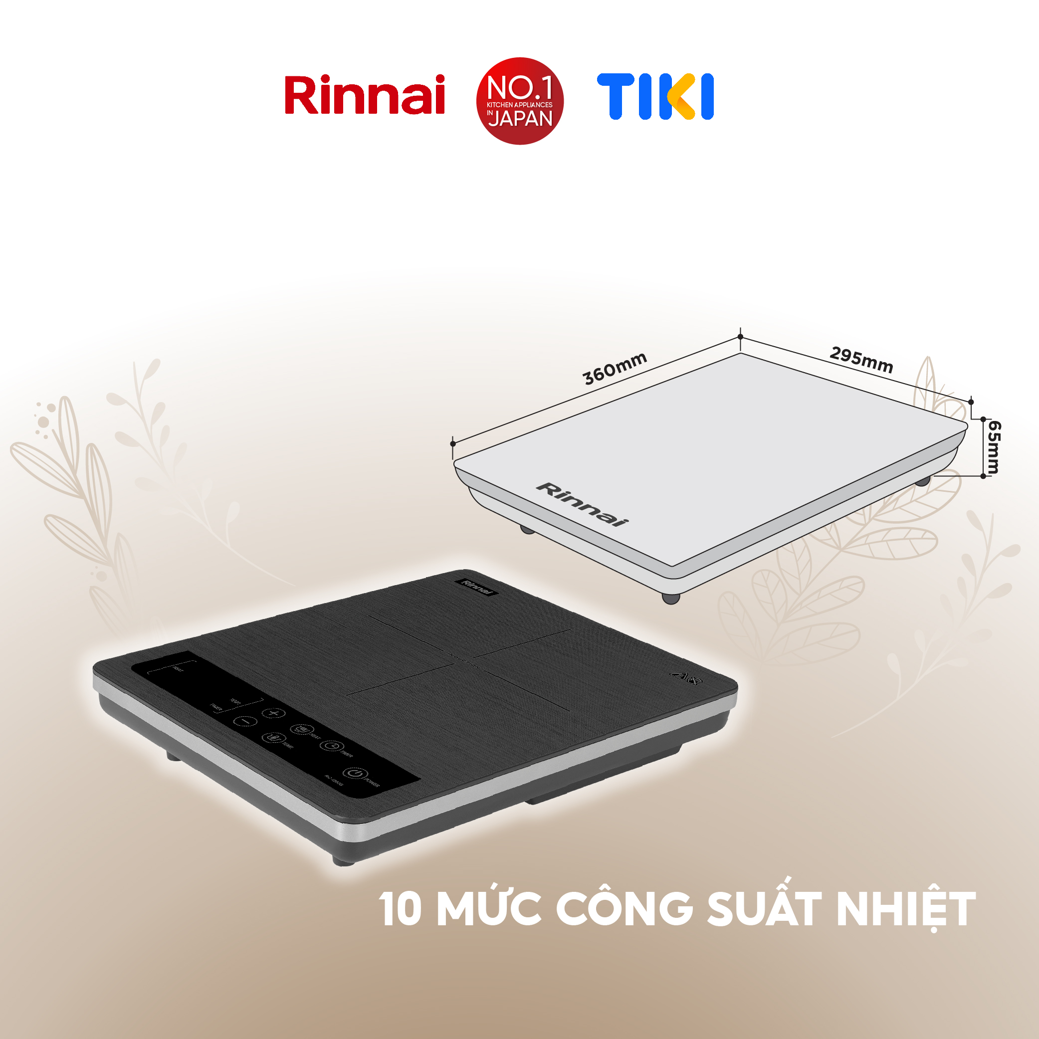 Bếp từ đơn Rinnai RC-I200G điều khiển cảm ứng 2000W - Hàng chính hãng.