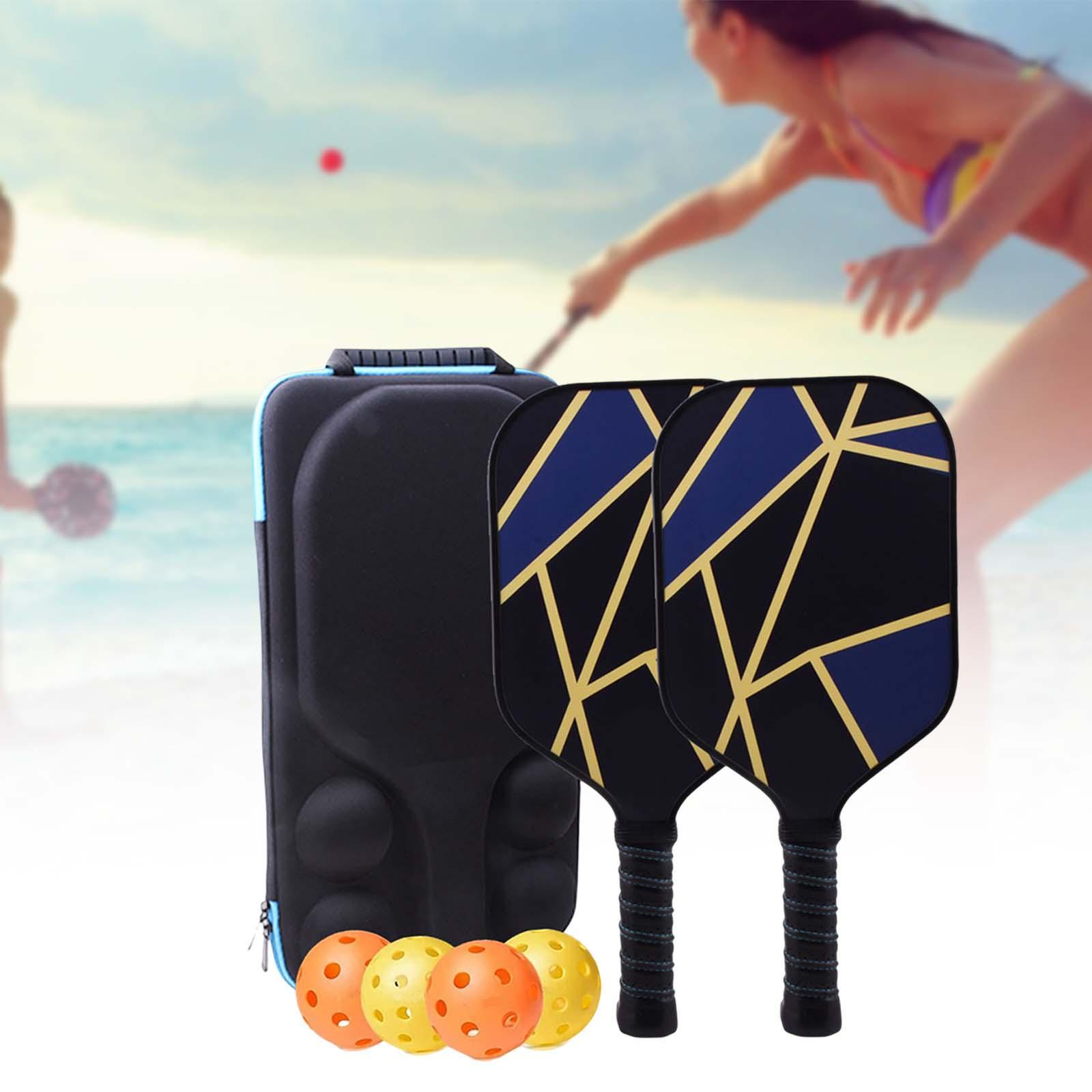 Premium Pickleball Paddles Set of 2 Pickleball Rackets with Bag with 4 Balls