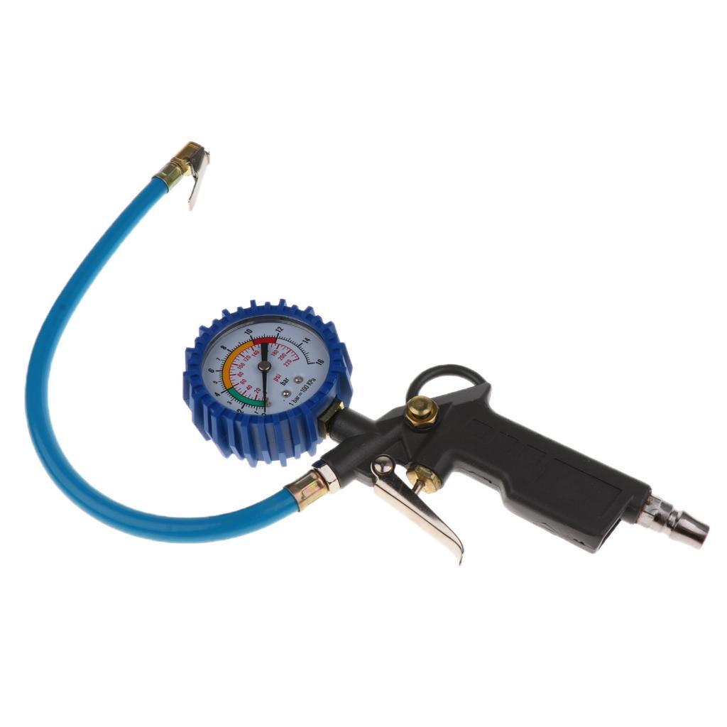 Car Truck Tire Inflator  with Air Pressure Gauge Meter