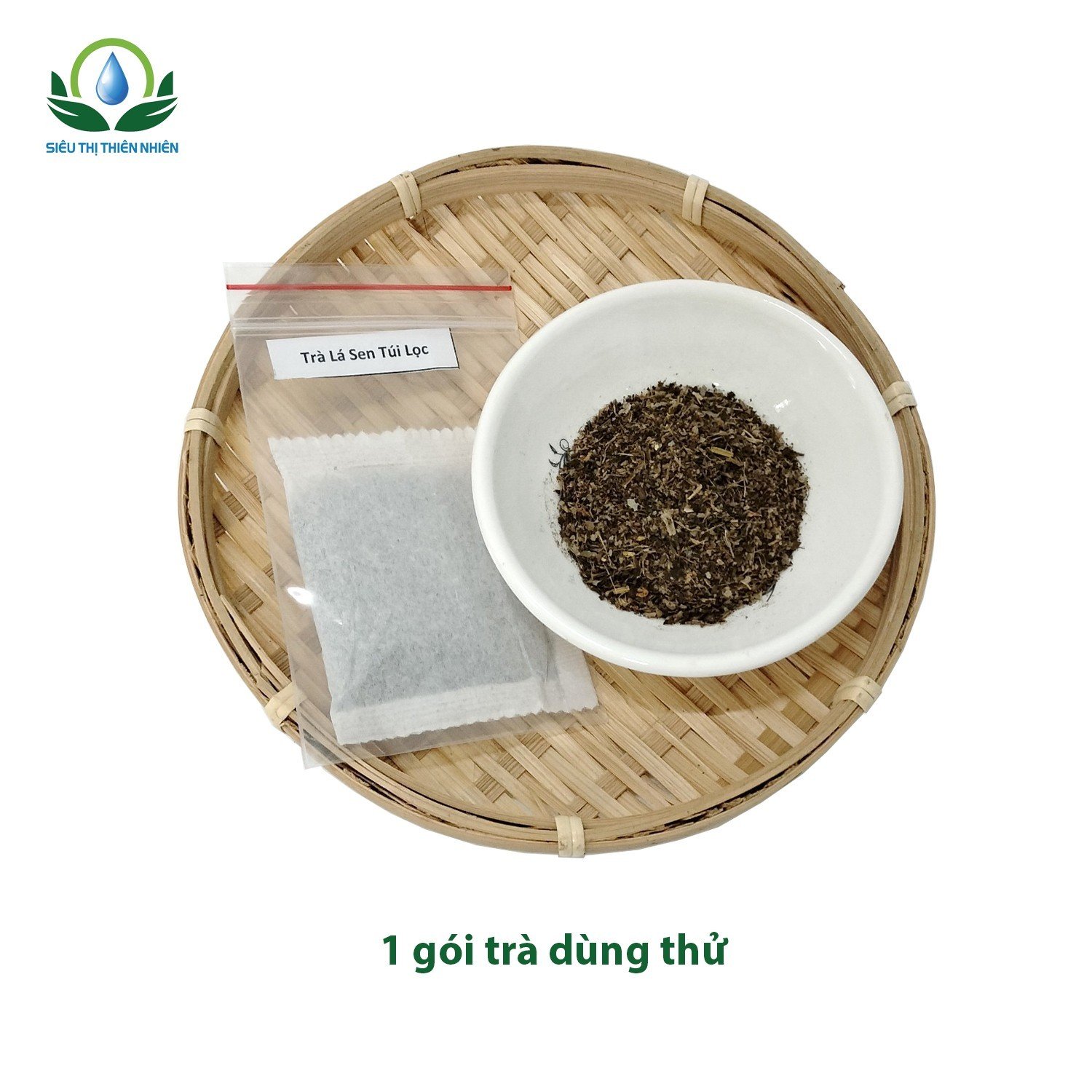 Đặc Sản Đồng Tháp - Trà Lá Sen hộp 30 Túi Lọc x 3Gram giúp giảm chảy máu cam, hạ huyết áp, tan máu tụ của Siêu Thị Thiên Nhiên - 1 hộp 30 túi lọc - OCOP 4 SAO