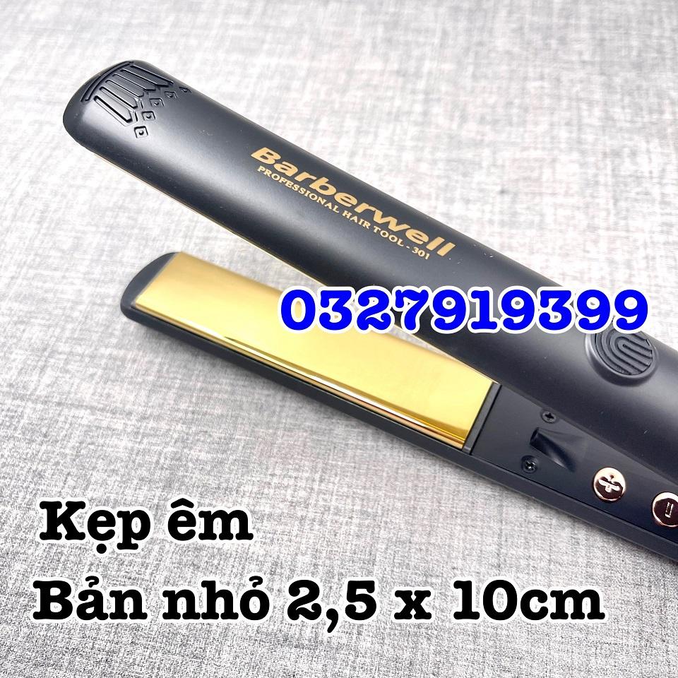 Máy duỗi tóc cao cấp có màn hình  Barberwell 301 bản nhỏ 2,5cm