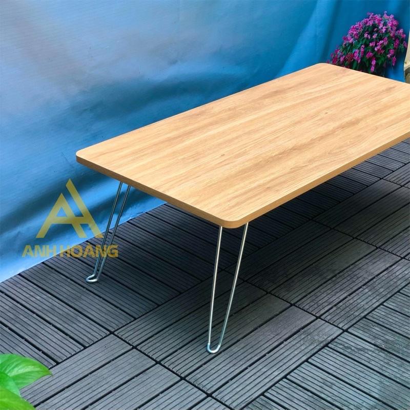 Bàn bệt xếp gọn sinh viên size 80x40 bo góc, gỗ mdf melamine