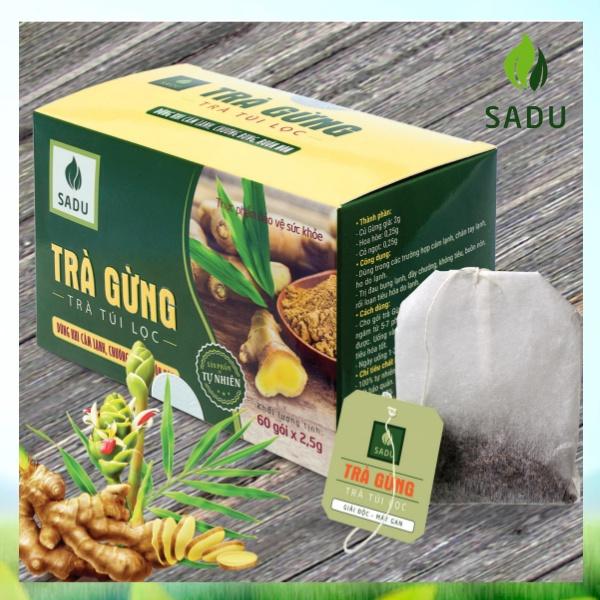 Trà Gừng Sadu Hỗ trợ giảm ho, làm ấm cơ thể hộp 250gr