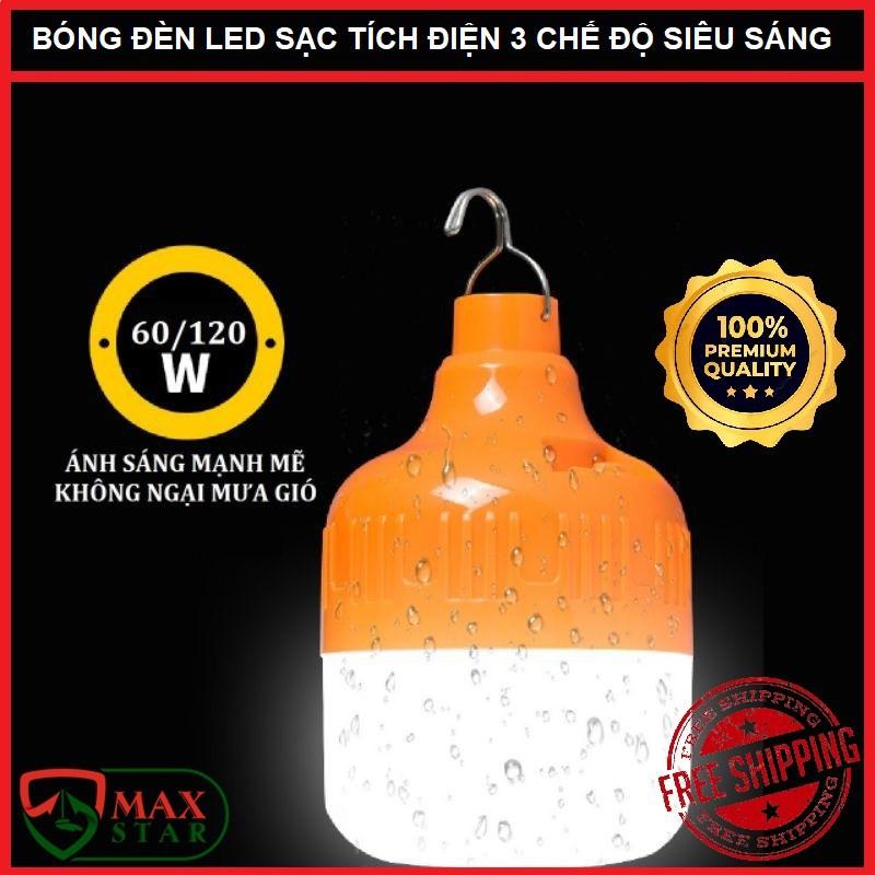 Bóng đèn led sạc tích điện sử dụng 6 đến 8 giờ công tắc 3 chế độ sáng