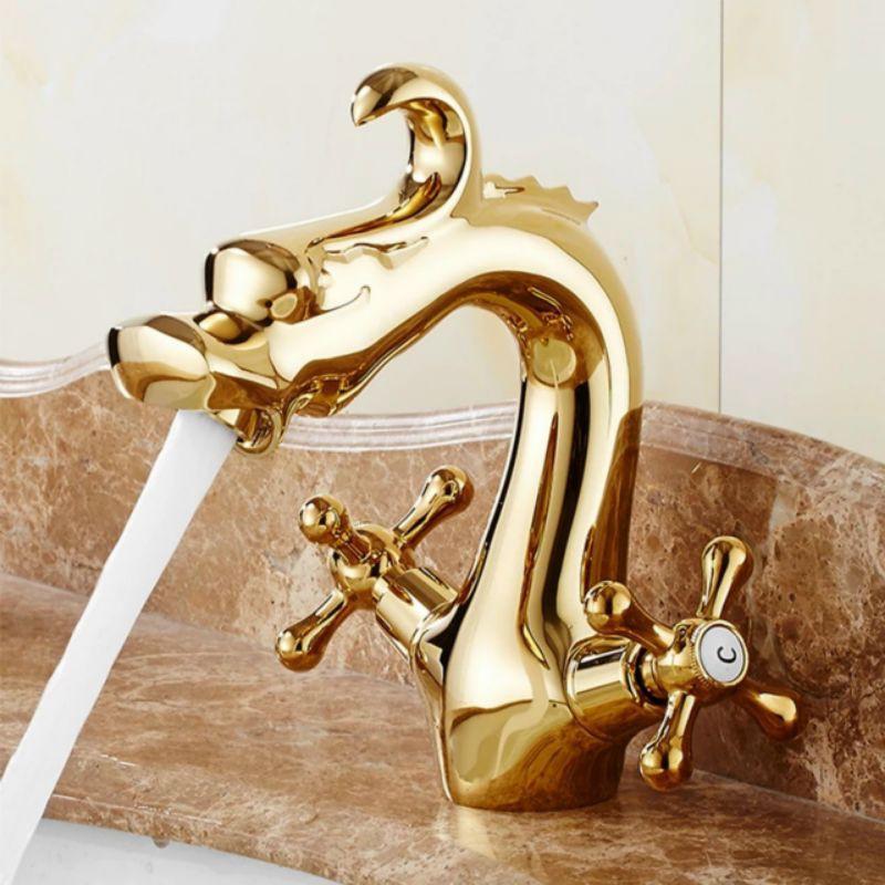Vòi lavabo nóng lạnh Đầu Rồng