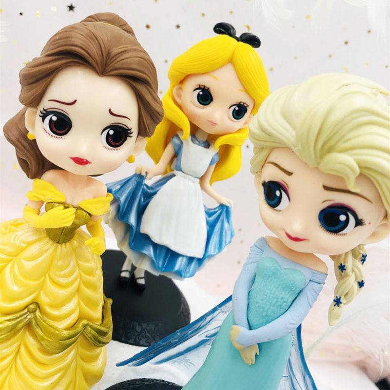 Đồ Chơi Mô Hình Nhân Vật Công Chúa Bạch Tuyết Elsa Anna Belle Lọ Lem Alice Nàng Tiên Cá