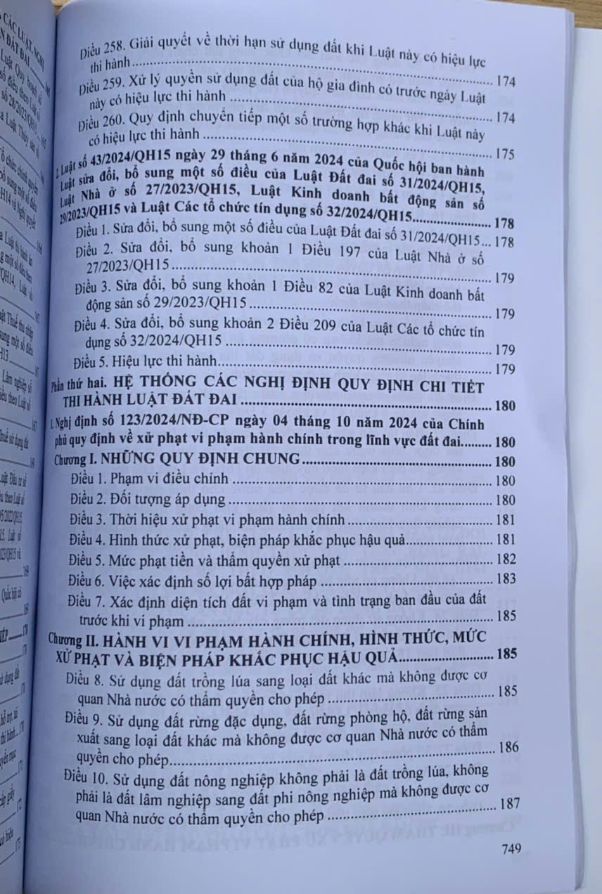 Luật Đất Đai hệ thống các văn bản quy định chi tiết thi hành