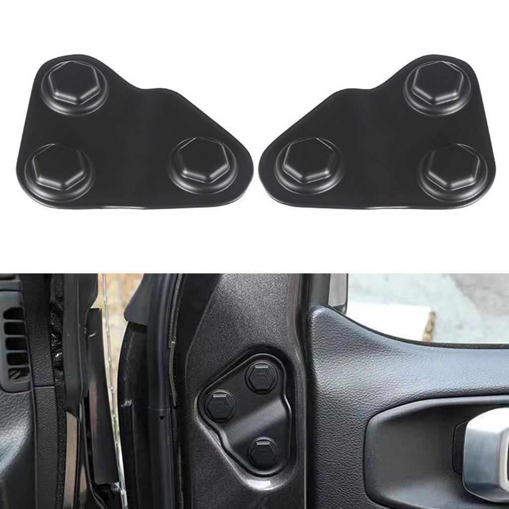 2xCar Door Lock Screw Protector Cover Caps For Jeep Wrangler JL 2018-2020