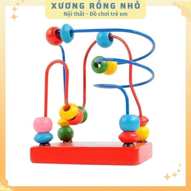 Đồ chơi luồn hạt size nhỏ cho bé, đồ chơi gỗ trẻ em