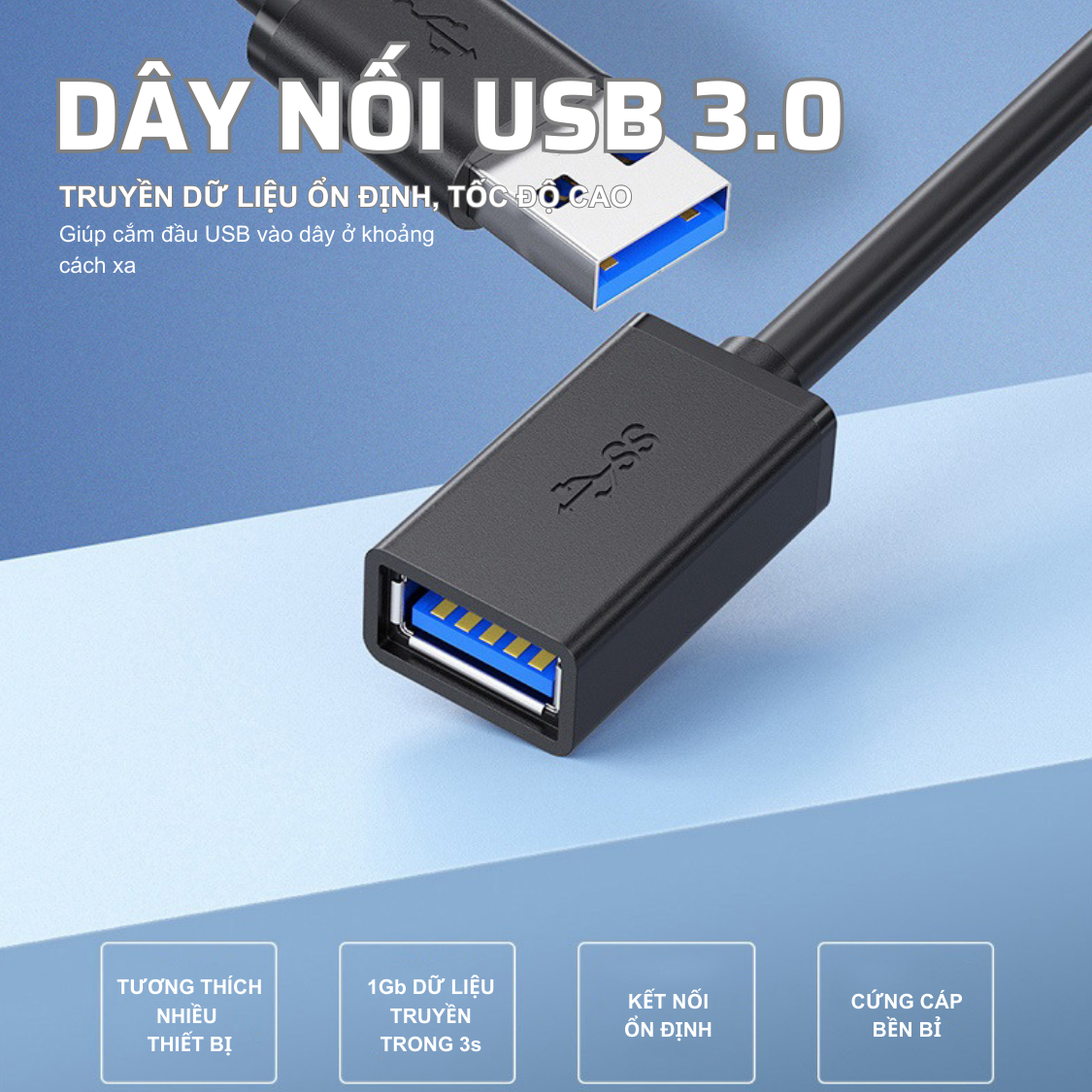 Hình ảnh Dây Cáp Nối Dài USB 3.0 Dài 2M  - Hàng Chính Hãng Tamayoko