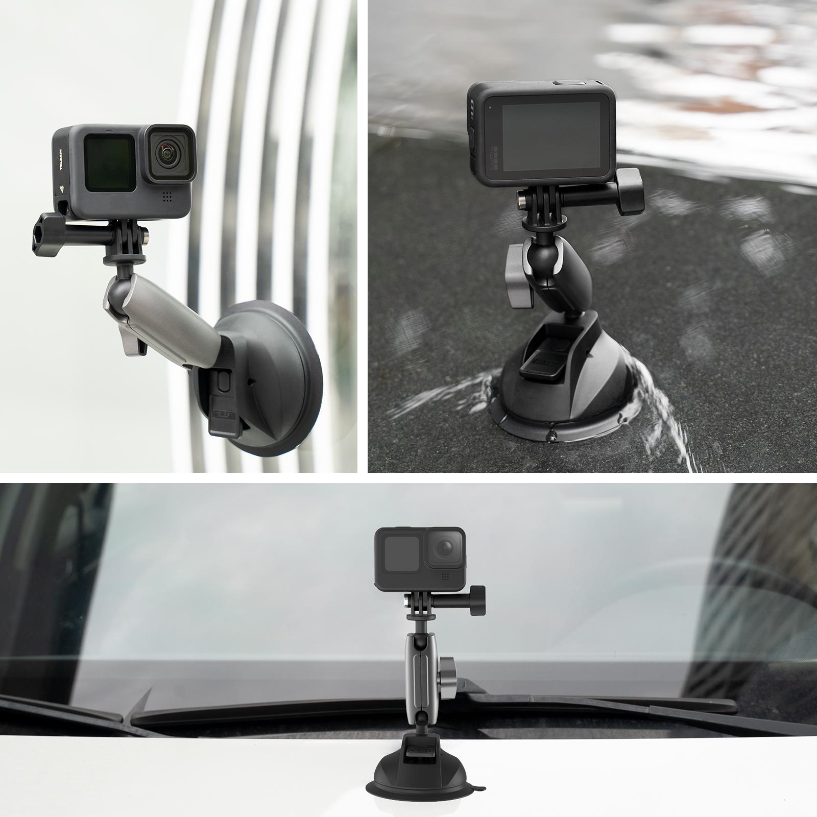 Telesin Trọng Lực Điện Thoại Máy Ảnh Giá Đỡ Hút Có Thể Điều Chỉnh Đa Năng Giá Đỡ Đứng Định Vị GPS Cho GoPro Insta360 Dji Action 2