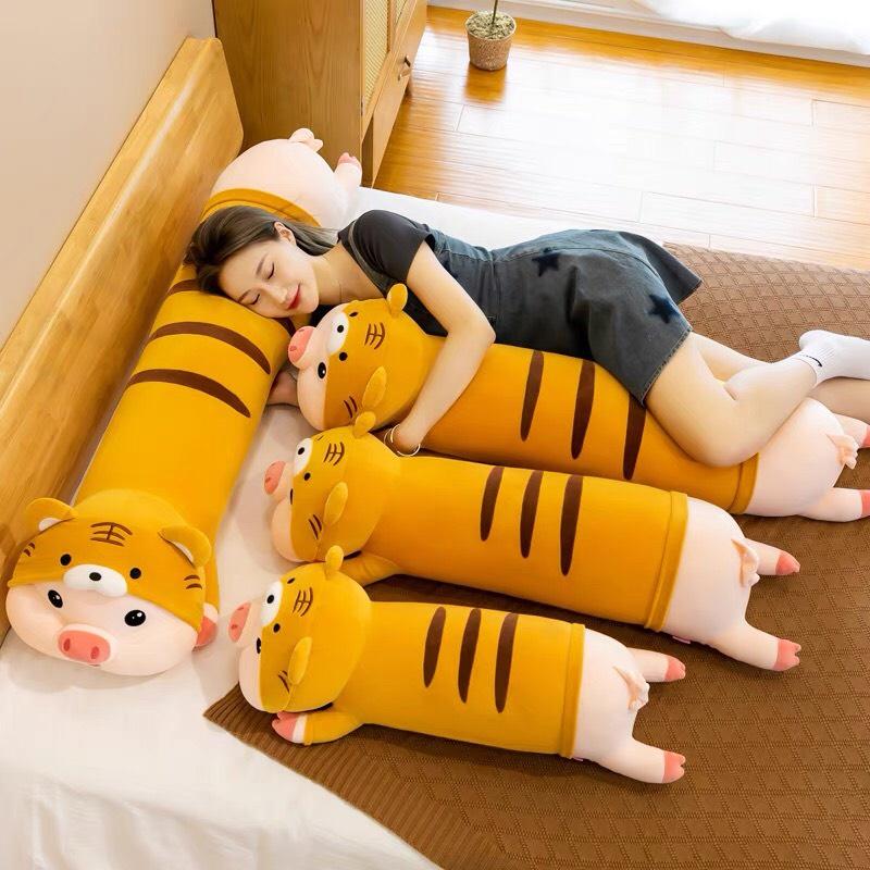 Gối bông ôm dài Heo hổ chất miniso mềm mịn, êm ái