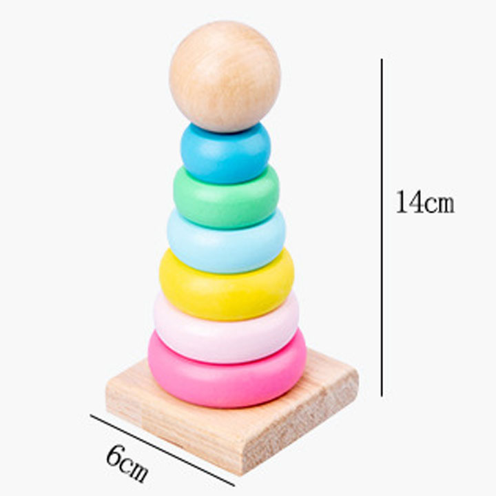 Tháp xếp vòng tròn size nhỏ mẫu 2 đồ chơi giáo dục