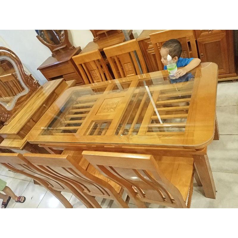 Bàn Ăn/Tiếp Khách 6 Ghế gỗ Sồi giá 5tr300