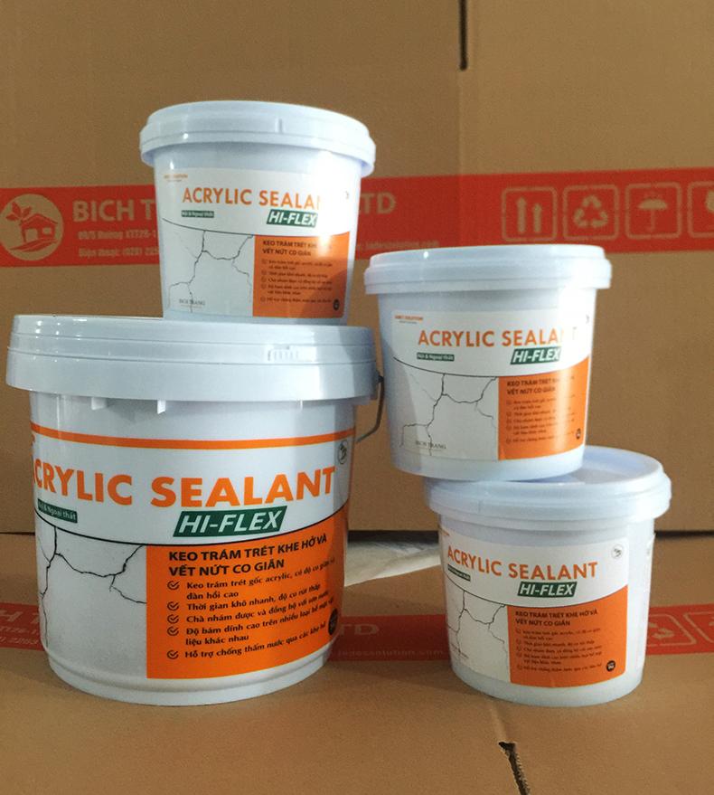 Trám trét, xử lý vết nứt Acrylic Hi-flex Sealant - 1kg