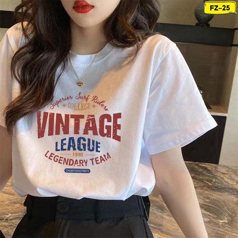 Áo Thun Nữ Thời Trang Chất Liệu Cotton In Chữ Và Hoạ Tiết Freesize FZ-025