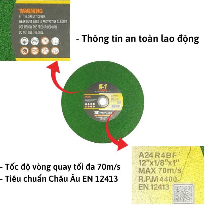 Thùng 25 viên ĐÁ CẮT SẮT 300 | Đá cắt K1 xanh 300 | Đá cắt sắt phi 300