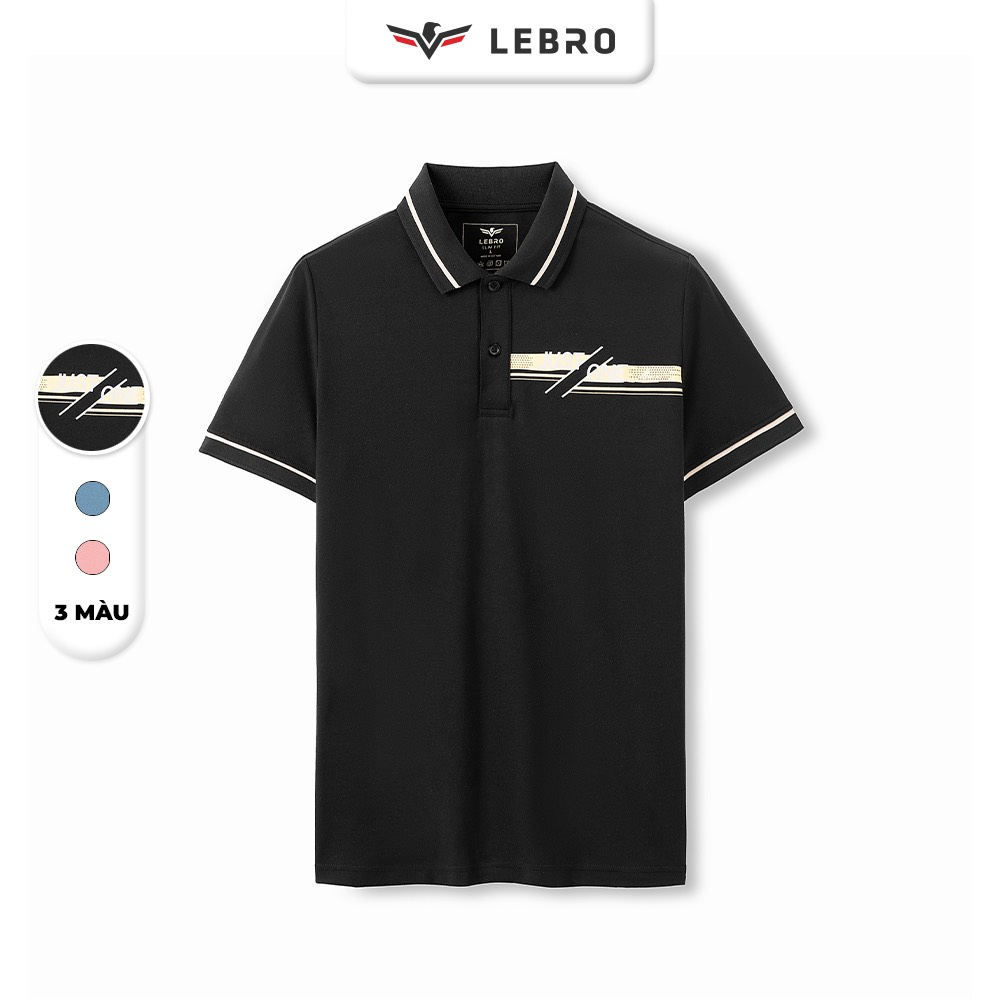 Áo polo nam , áo thun nam có cổ LEBRO dáng slimfit , chất cotton CVC cao cấp , phong cách thể thao trẻ trung TPL23-09
