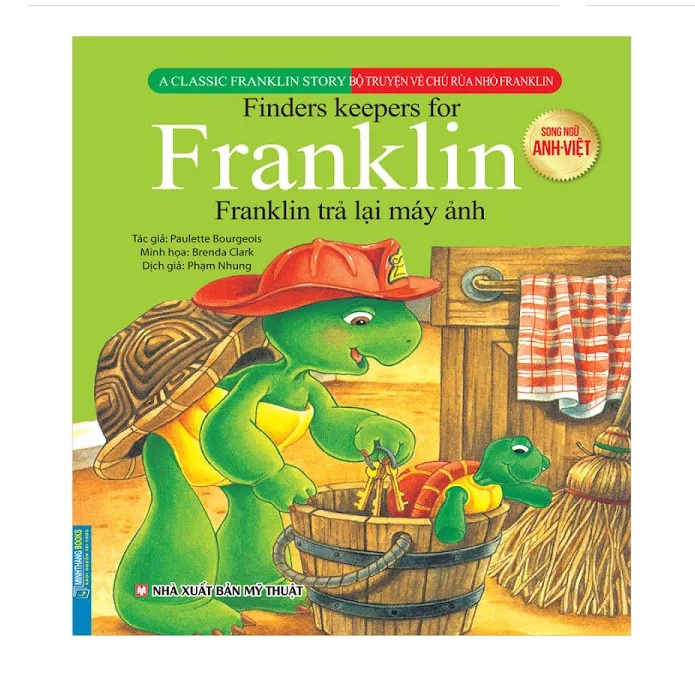 Hình ảnh Sách - Combo 2 cuốn Bộ truyện về chú rùa nhỏ Franklin - Franklin tập xe đạp + Ngày buồn bã của Franklin (song ngữ)