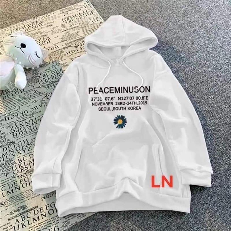Áo hoodie hoa cúc nhỏ 3 dòng chữ DA6