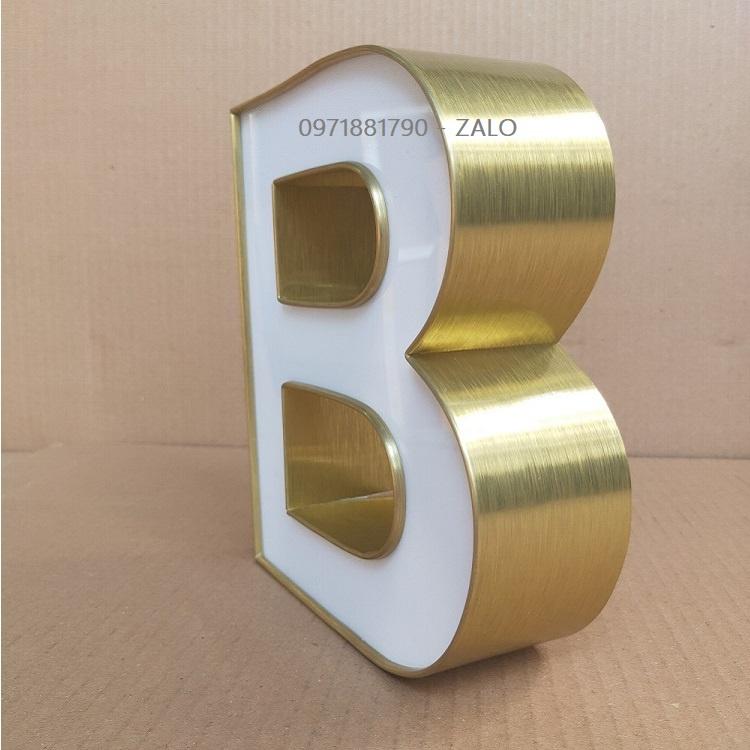 Nhôm uốn chân chữ mầu vàng xước 1 gờ