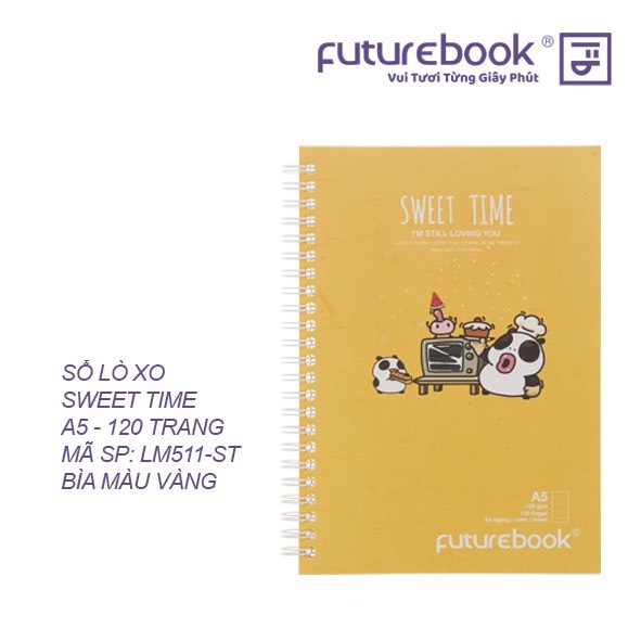 FUTUREBOOK (Có Nhiều Mẫu)-Sổ Lò Xo Bìa Mềm A5-Dòng Kẻ Ngang-Định Lượng 100GSm-120 Trang. MSP LM511( Giao mẫu ngẫu nhiên)