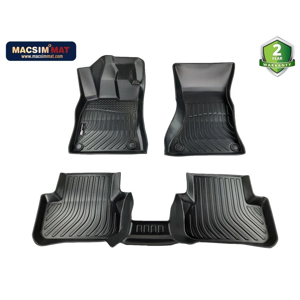Hình ảnh Thảm lót sàn xe ô tô Audi S4 2009-2016 Nhãn hiệu Macsim chất liệu nhựa TPV cao cấp màu đen