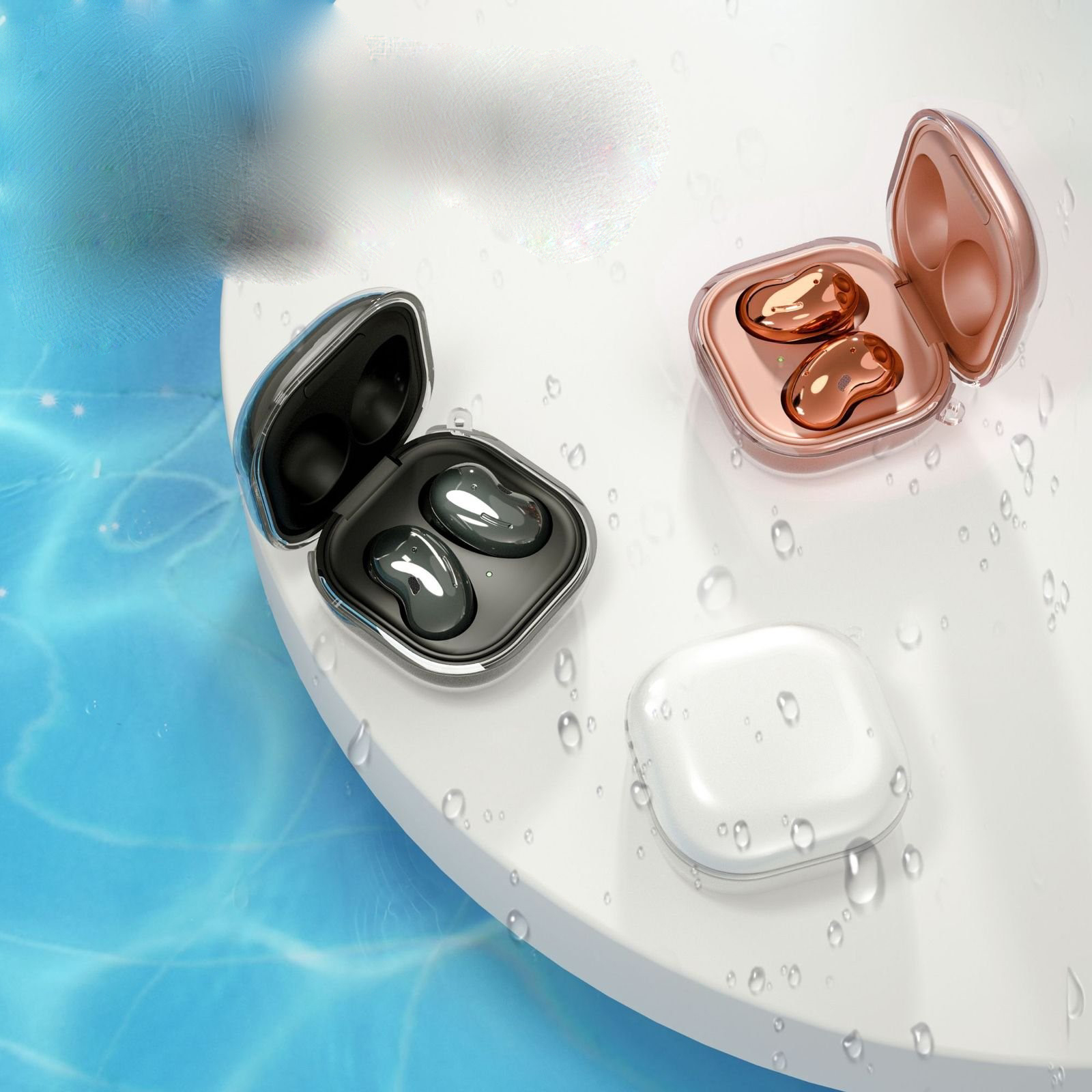 Case ốp cho Samsung Galaxy Buds 2 Pro/ Buds 2 TPU Kai Trong Suốt Animal Kèm Móc Treo_ Hàng Chính Hãng