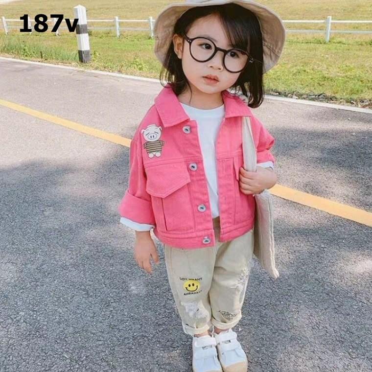 Áo khoác kaki phong cách Hàn Quốc cực xinh cho bé