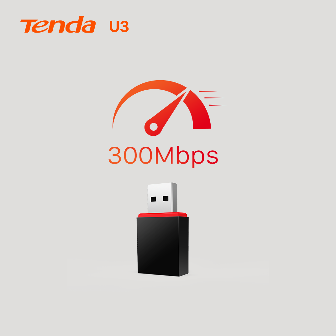 Tenda USB kết nối Wifi U3 tốc độ 300Mbps - Hàng chính hãng