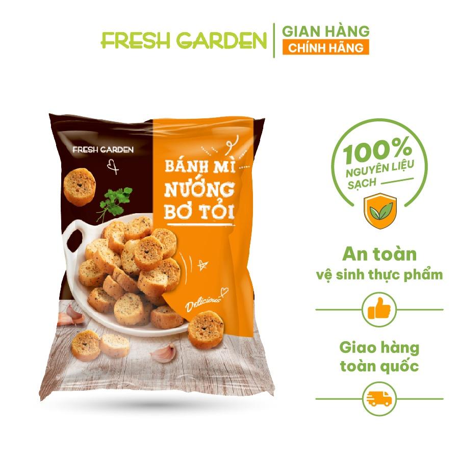 Snack Bánh Mì Bơ Tỏi FRESH GARDEN Hương Vị Đặc Trưng Lớp Sốt Bơ Tỏi Hương Thơm Nồng Nhẹ Phần Bánh Nướng Giòn Tan Gói 52g