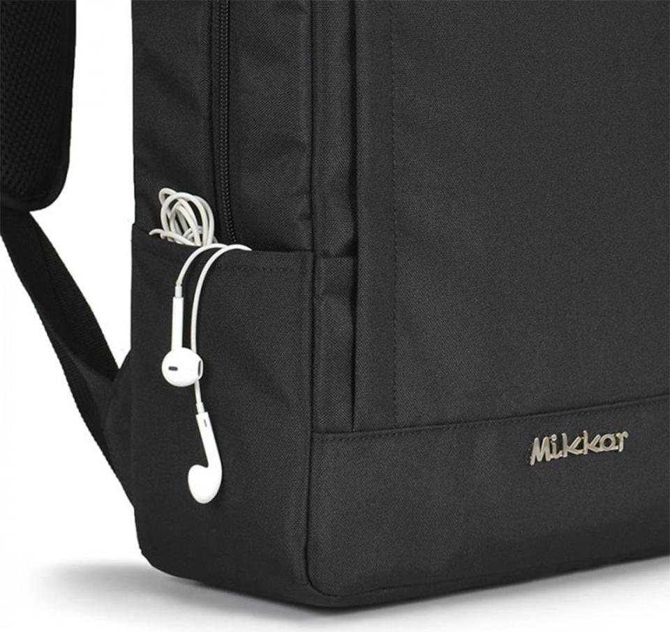 Balo Laptop Mikkor The Jeffrey Backpack Black 15.6inch