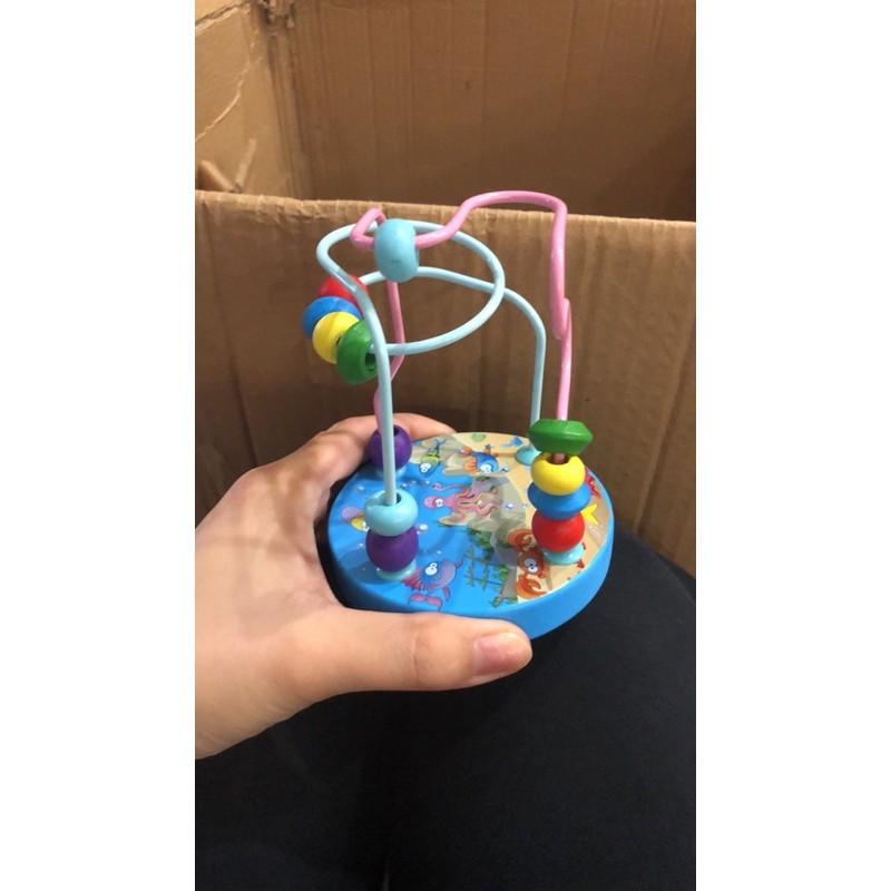 ĐỒ CHƠI LUỒN HẠT MINI GỖ cho bé luyện khéo tay và kiên nhẫn