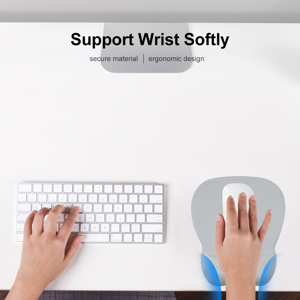 Tấm lót chuột silicone mềm với hỗ trợ tựa cổ tay cho máy tính xách tay PC
