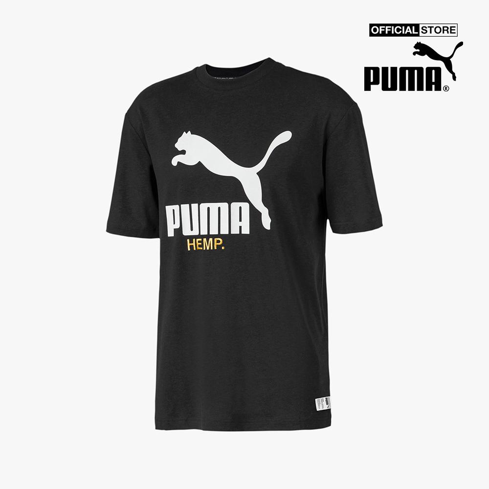 PUMA - Áo thun thể thao nam cổ tròn tay ngắn Hemp 596620-01