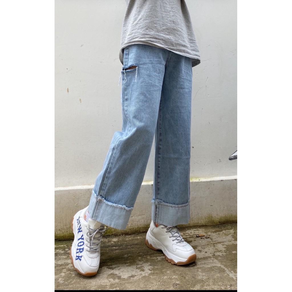 Quần Jeans ống suông dài không dãi Hot 2021