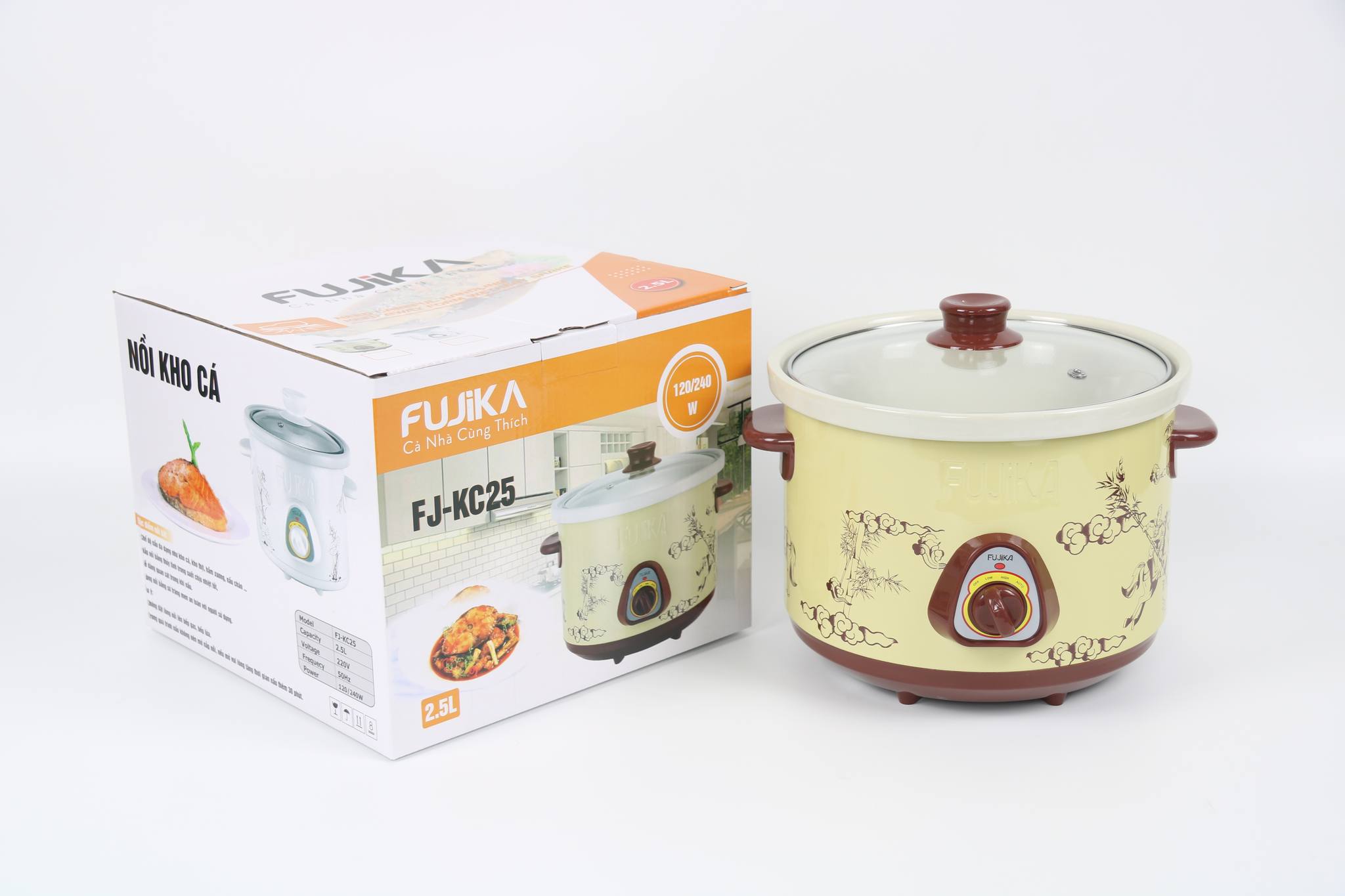 Nồi Kho Cá Fujika FJ-KC25 (2.5L) - Màu Ngẫu Nhiên - Hàng Chính Hãng