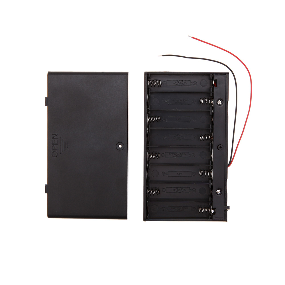 5 Hộp Đựng Cho Pin Lithium 8 × Aa Series Có Nắp Đậy Và Công Tắc