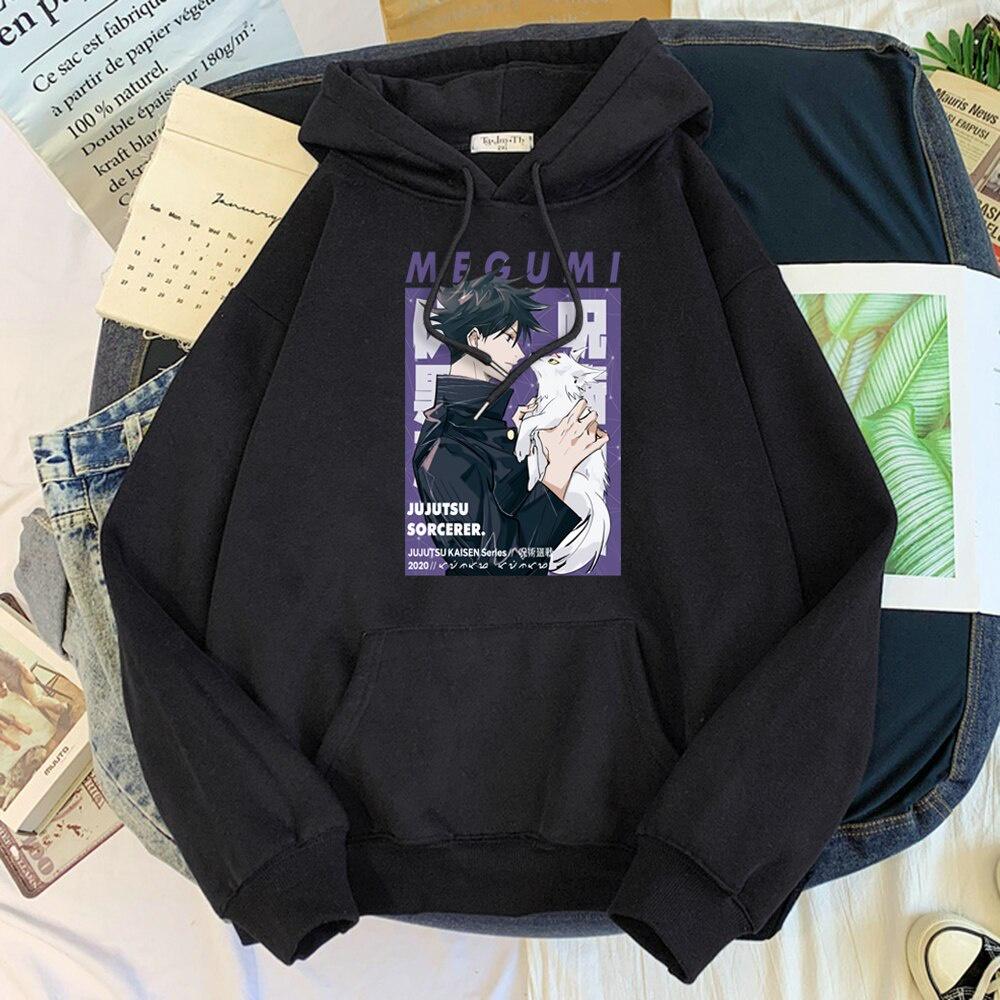 SALE 50% Áo Hoodie cổ tròn in hình Anime Jujutsu Kaisen Fushiguro Megumi thiết kế đáng yêu phong cách Harajuku